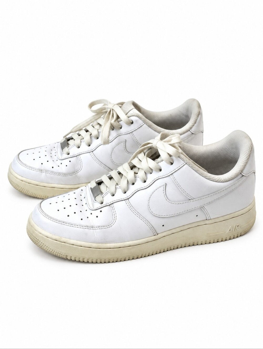 Nike Womens Air Force AFI Sneakers Shoes White Leather Lace Up 7.5M